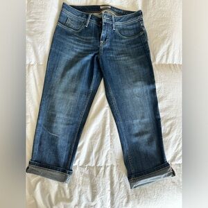 Burberry designer women stretchy crop jeans